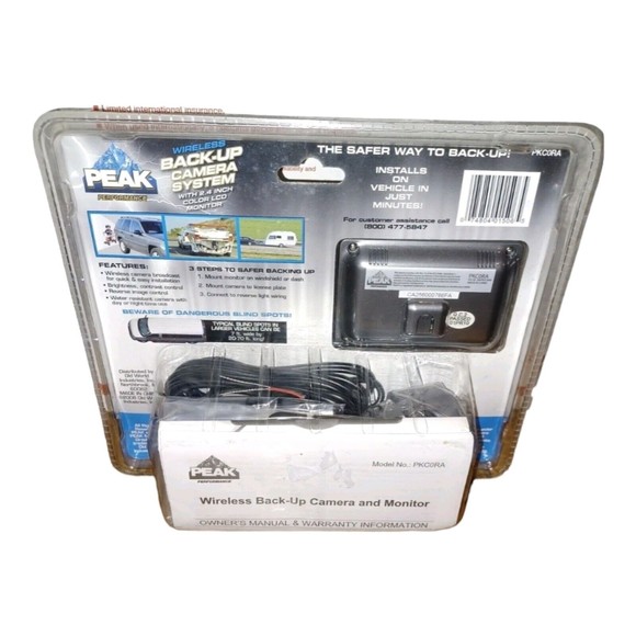 Wireless Vehicle Back Up Camera System 2.4" LCD Color Monitor Night Vision Peak - Picture 3 of 3